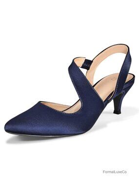 Women's Low Heel Slingback Pumps Kitten Heel Dress Shoes